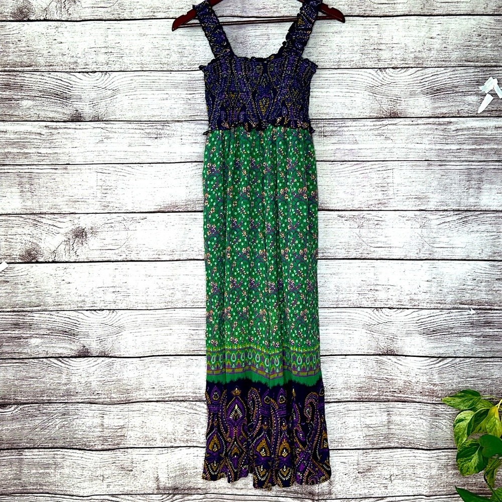 URBAN OUTFITTERS | Culotte Boho Printed Smocked Jumpsuit S - Picture 6 of 12